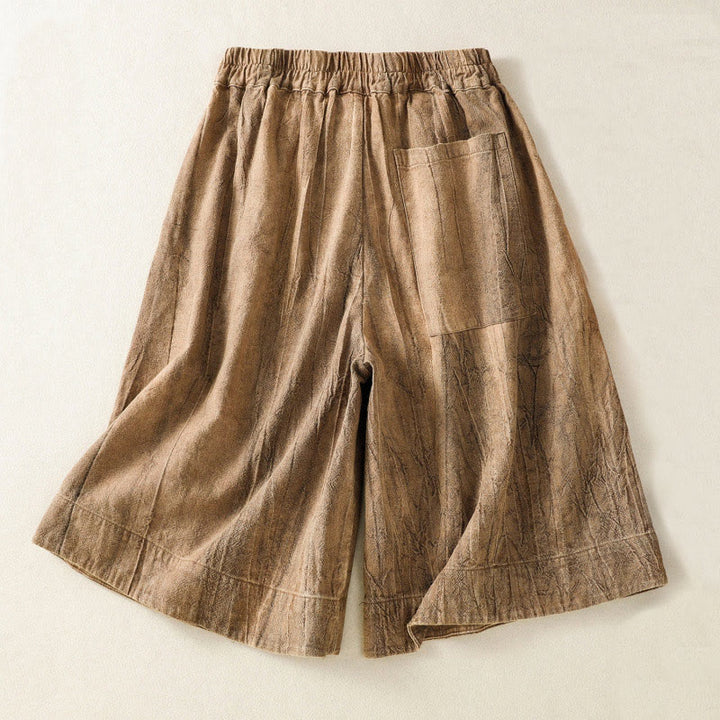 Buddha Stones夏カジュアル タイダイ 無地 コットン レディース ショートパンツ ポケット付き - image 1