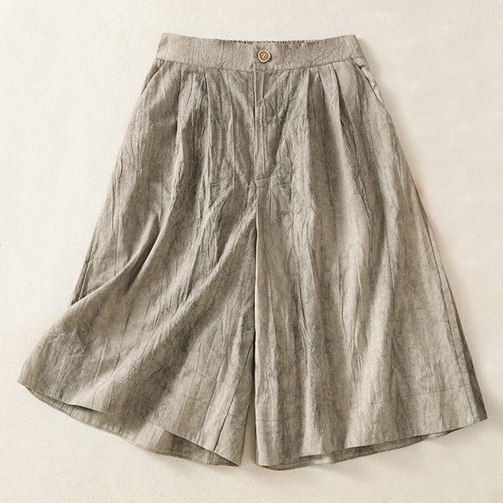 Buddha Stones夏カジュアル タイダイ 無地 コットン レディース ショートパンツ ポケット付き - 銀 - US8-10，UK/AU12-14，EU40-42 (2XL) - image 10