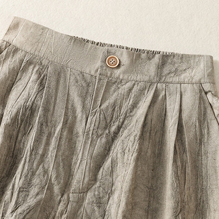 Buddha Stones夏カジュアル タイダイ 無地 コットン レディース ショートパンツ ポケット付き - image 16