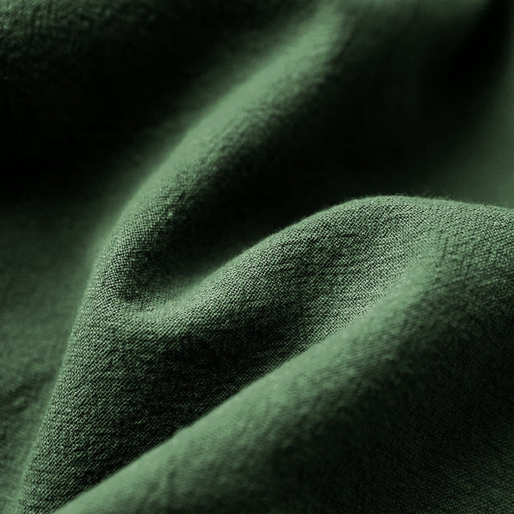 Buddha Stones カジュアル サマー ピュアカラー ジャカード ボタン クルーネック コットン レディース 半袖 Tシャツ - image 9