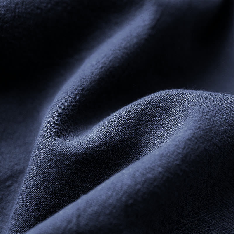 Buddha Stones カジュアル サマー ピュアカラー ジャカード ボタン クルーネック コットン レディース 半袖 Tシャツ - image 14