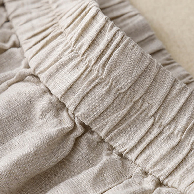 Buddha Stones夏 カジュアル ボタン 無地 コットン レディース ショートパンツ ポケット付き - image 7