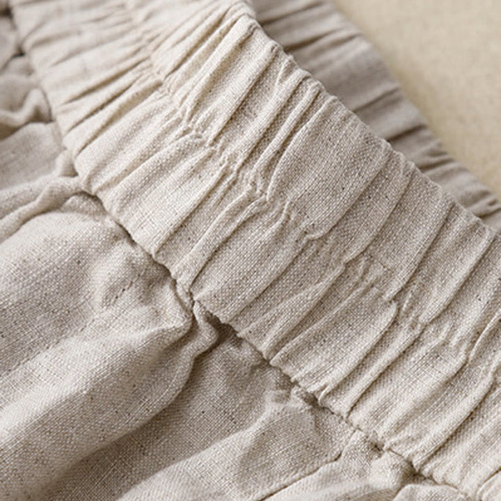 Buddha Stones夏 カジュアル ボタン 無地 コットン レディース ショートパンツ ポケット付き - image 7