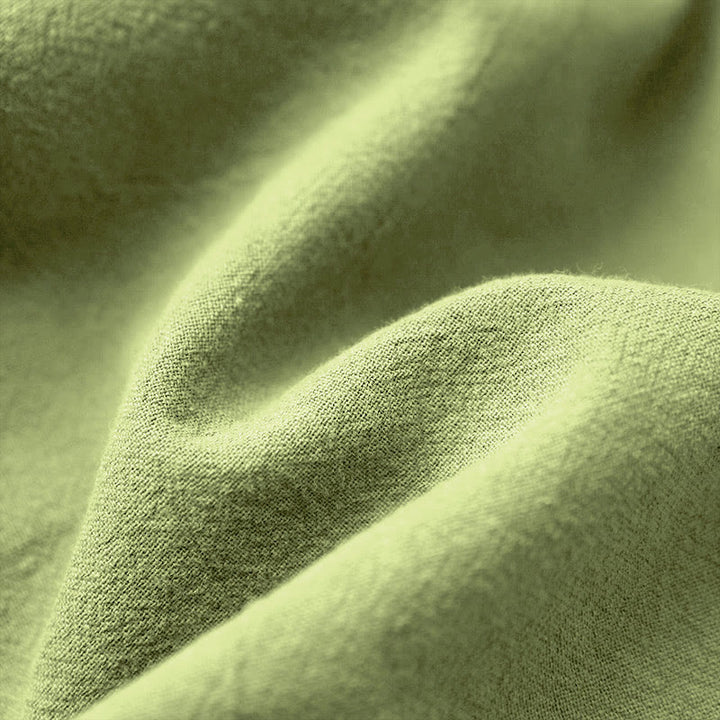 Buddha Stones カジュアル サマー ピュアカラー ジャカード ボタン クルーネック コットン レディース 半袖 Tシャツ - image 24