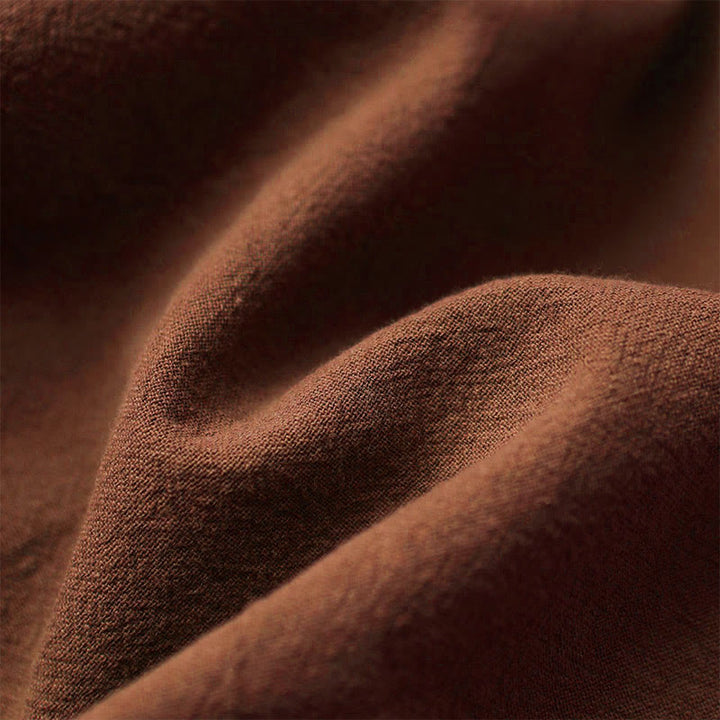 Buddha Stones カジュアル サマー ピュアカラー ジャカード ボタン クルーネック コットン レディース 半袖 Tシャツ - image 29