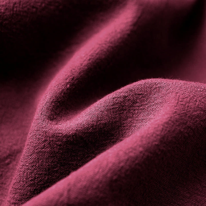 Buddha Stones カジュアル サマー ピュアカラー ジャカード ボタン クルーネック コットン レディース 半袖 Tシャツ - image 34