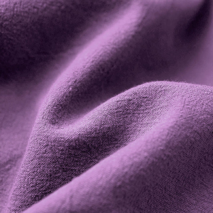 Buddha Stones カジュアル サマー ピュアカラー ジャカード ボタン クルーネック コットン レディース 半袖 Tシャツ - image 44