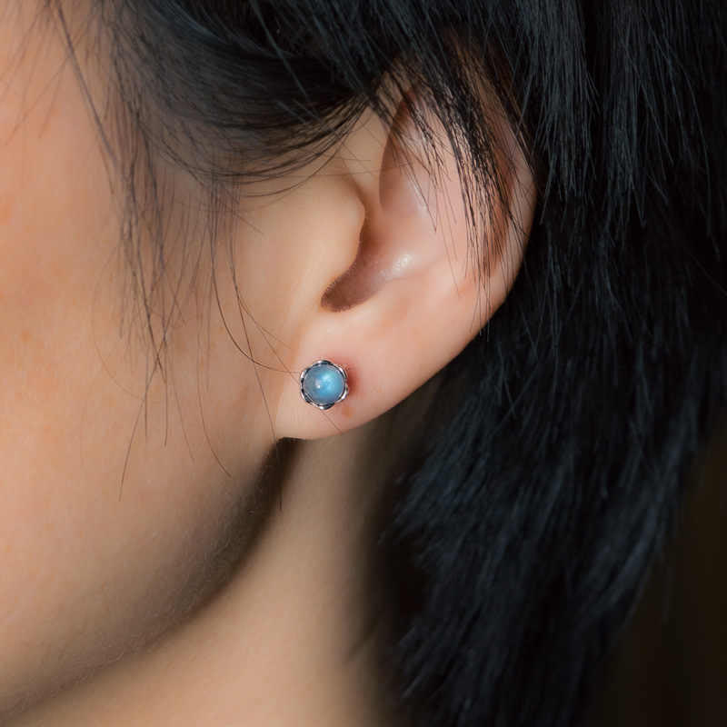 Buddha Stones925スターリングシルバー ムーンストーン ポジティブイヤリング - image 7