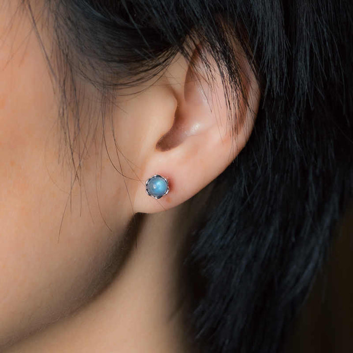 Buddha Stones925スターリングシルバー ムーンストーン ポジティブイヤリング - image 7