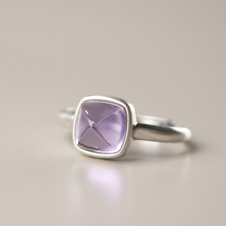 Buddha Stones天然 925 スターリングシルバー アメジスト 調節可能 バランスリング - スタイル（約8×8mm） - image 8