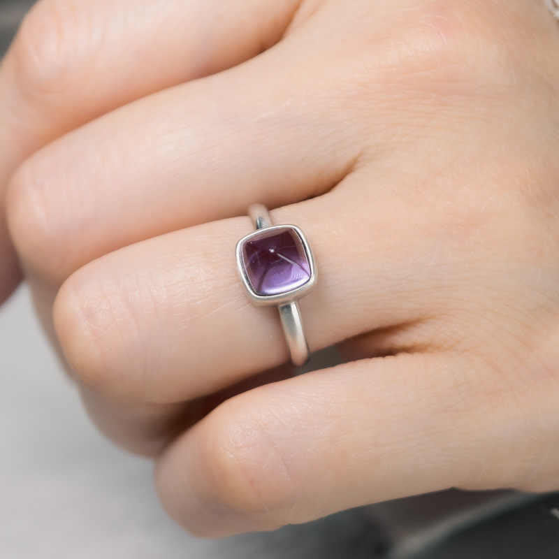 Buddha Stones天然 925 スターリングシルバー アメジスト 調節可能 バランスリング - image 12