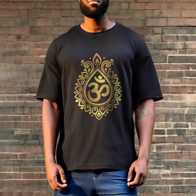 Buddha StonesウォータードロップOMデザインTシャツ - image 3