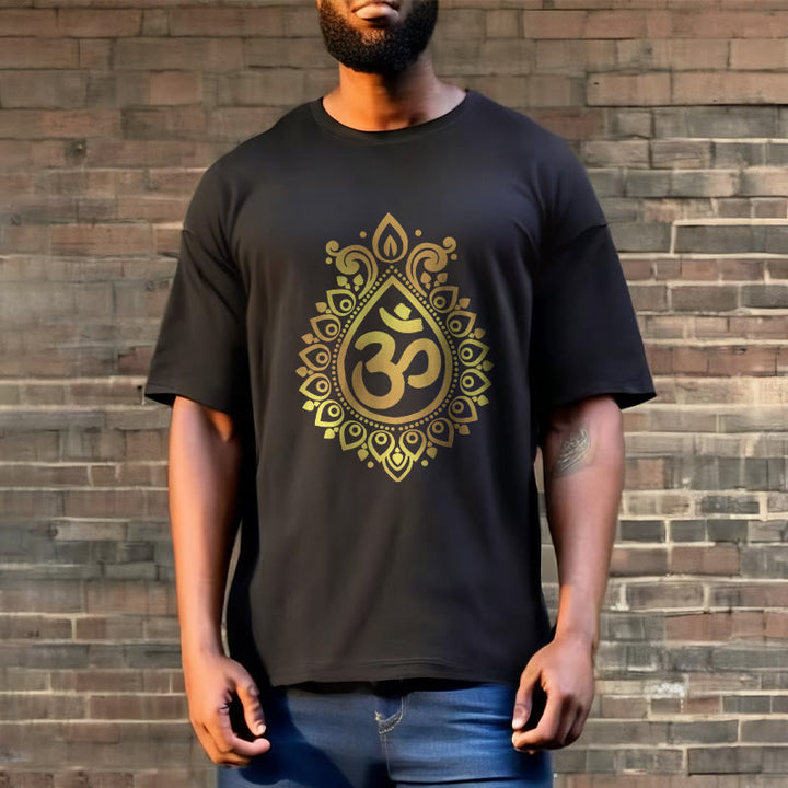 Buddha StonesウォータードロップOMデザインTシャツ - image 3