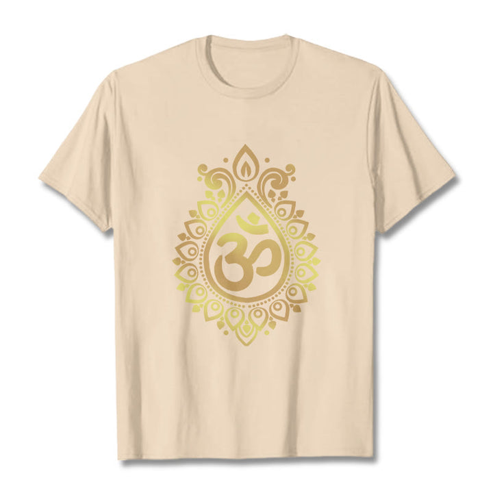 Buddha StonesウォータードロップOMデザインTシャツ - ビスク - 2XL - image 9