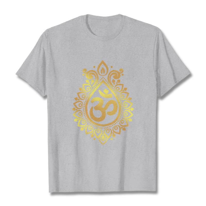 Buddha StonesウォータードロップOMデザインTシャツ - ライトグレー - 2XL - image 19