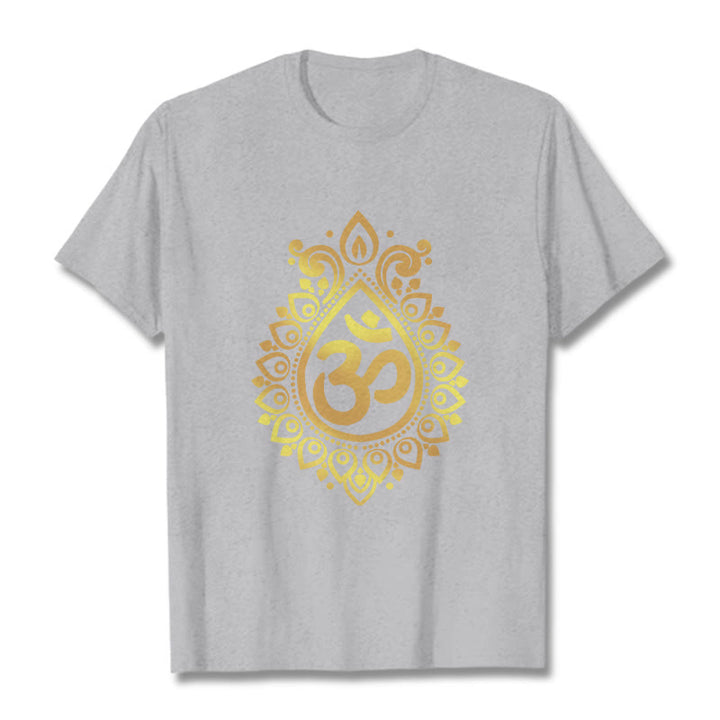 Buddha StonesウォータードロップOMデザインTシャツ - ライトグレー - 2XL - image 19