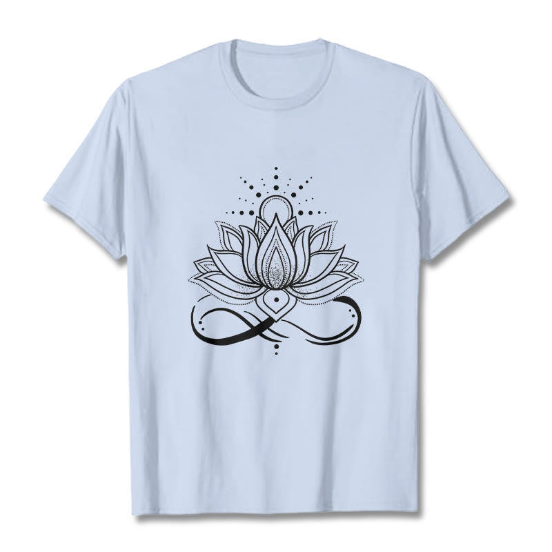 Buddha Stones蓮の花 太陽 デザイン Tシャツ - ライトシアン - 2XL - image 19