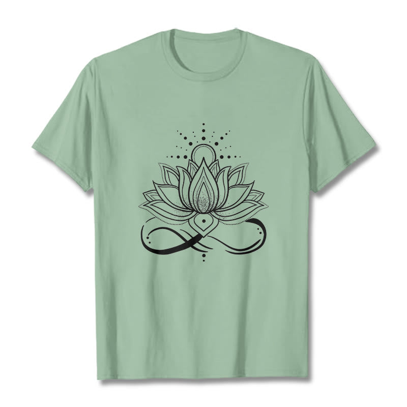 Buddha Stones蓮の花 太陽 デザイン Tシャツ - 淡い緑色 - 2XL - image 14