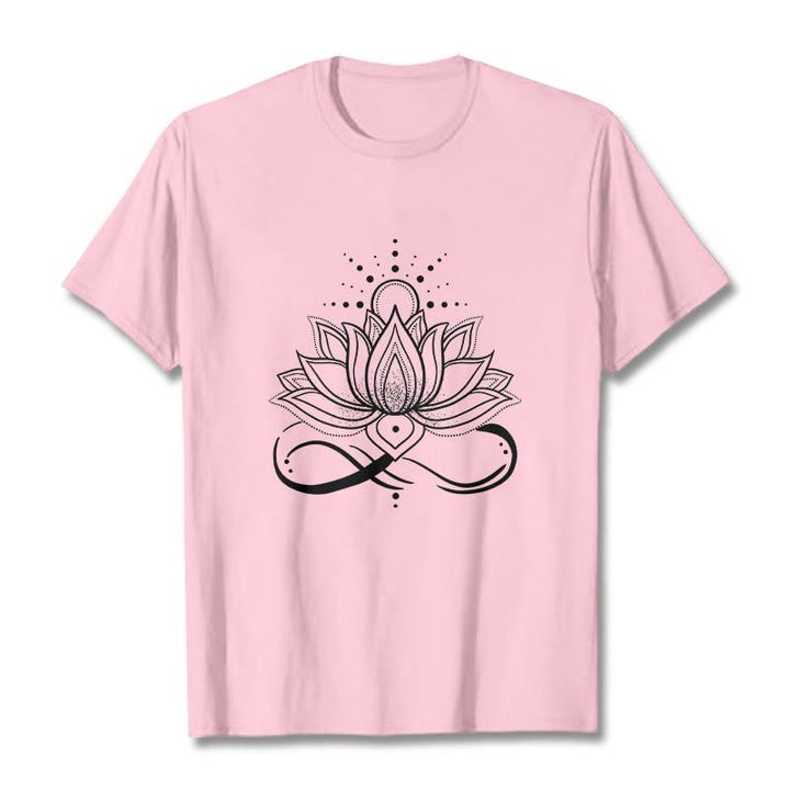 Buddha Stones蓮の花 太陽 デザイン Tシャツ - ライトピンク - 2XL - image 12