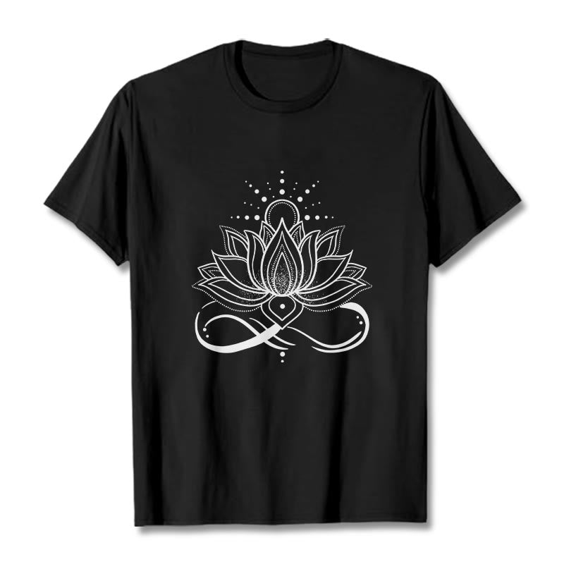 Buddha Stones蓮の花 太陽 デザイン Tシャツ - 黒 - 2XL - image 3