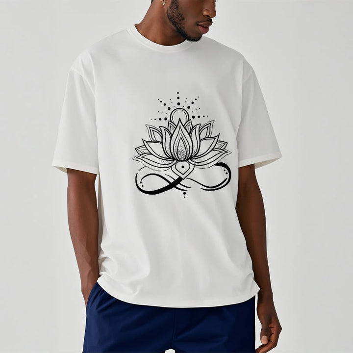 Buddha Stones蓮の花 太陽 デザイン Tシャツ - image 9