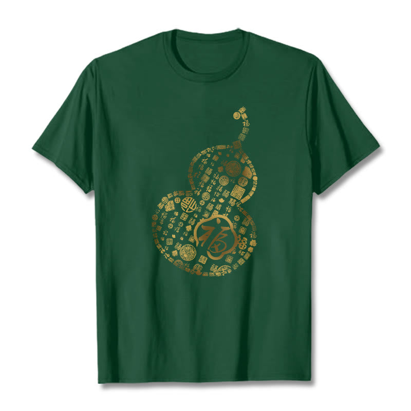 Buddha Stonesひょうたん福キャラクターデザインTシャツ - フォレストグリーン - 2XL - image 11