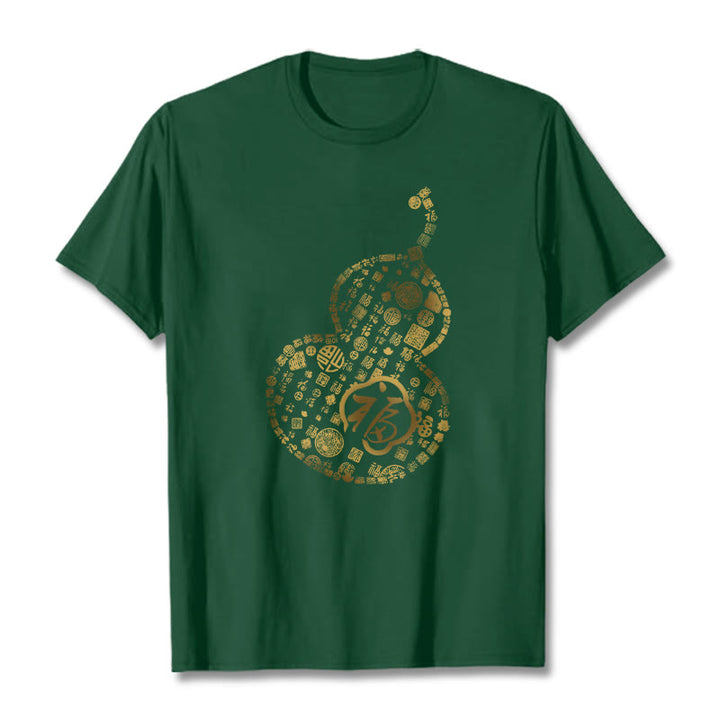 Buddha Stonesひょうたん福キャラクターデザインTシャツ - フォレストグリーン - 2XL - image 11