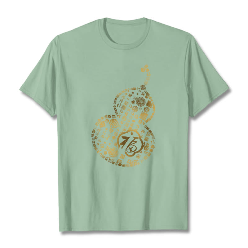 Buddha Stonesひょうたん福キャラクターデザインTシャツ - 淡い緑色 - 2XL - image 14