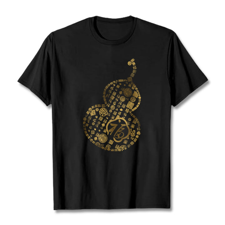 Buddha Stonesひょうたん福キャラクターデザインTシャツ - 黒 - 2XL - image 0