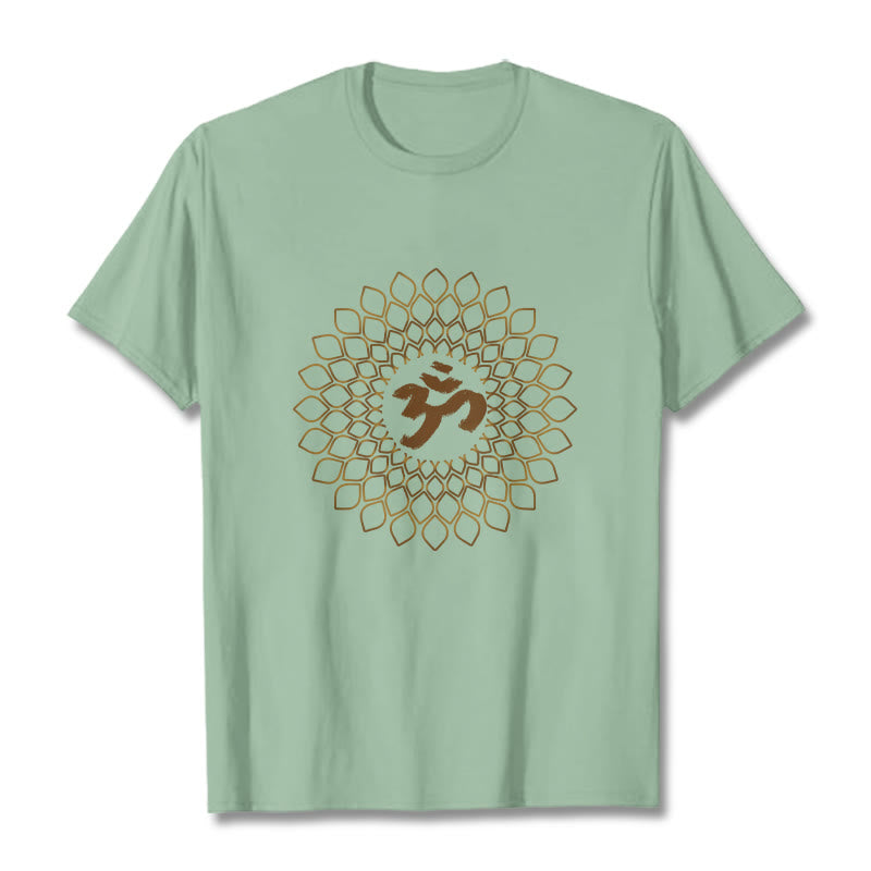 Buddha Stones菱形OMデザインTシャツ - 淡い緑色 - 2XL - image 14