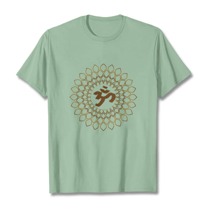 Buddha Stones菱形OMデザインTシャツ - 淡い緑色 - 2XL - image 14