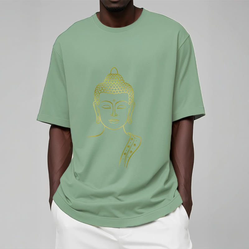 Buddha Stones黄金の仏陀の深い瞑想Tシャツ - image 15