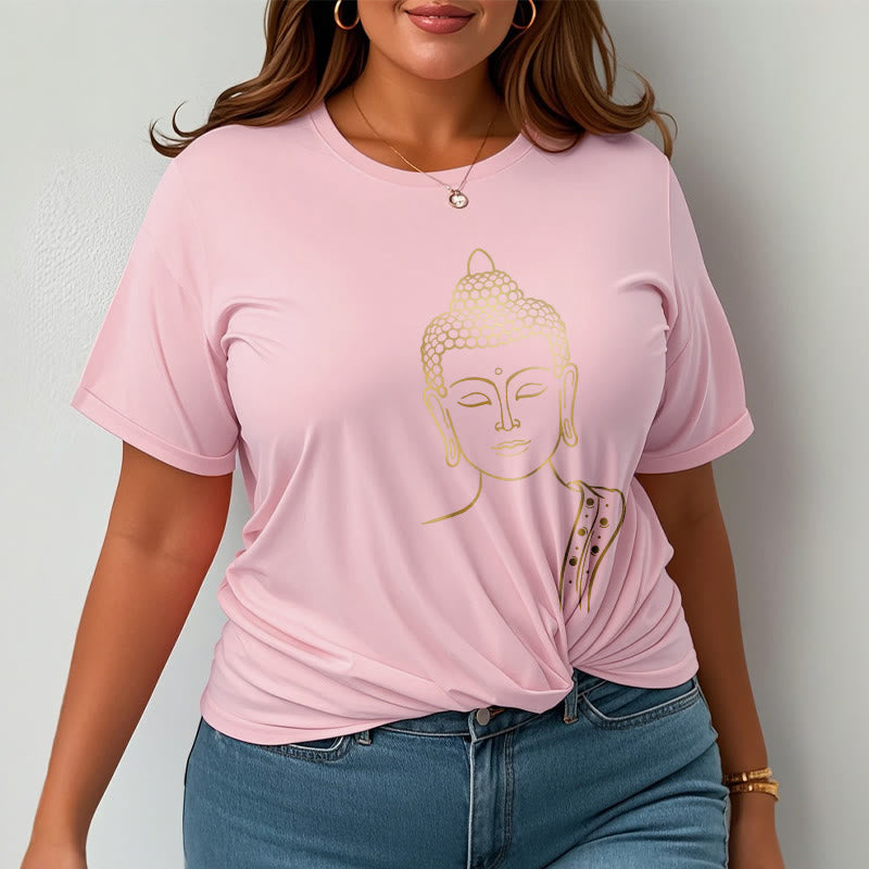 Buddha Stones黄金の仏陀の深い瞑想Tシャツ - image 13