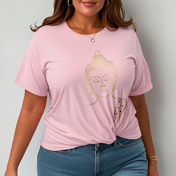 Buddha Stones黄金の仏陀の深い瞑想Tシャツ - image 13