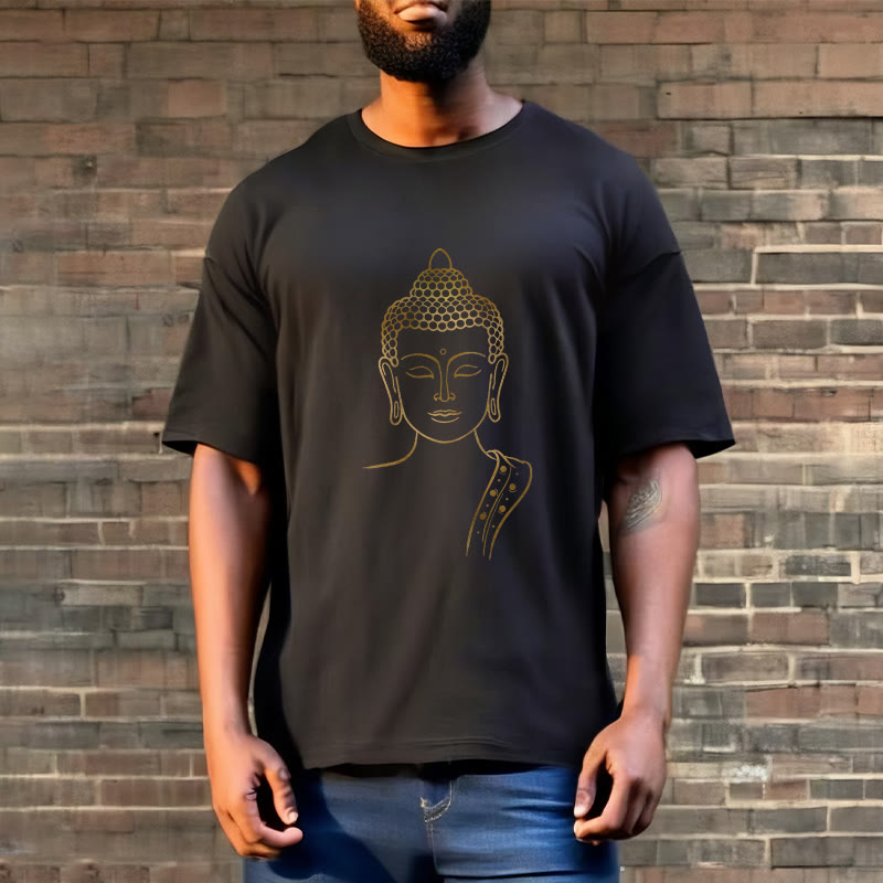 Buddha Stones黄金の仏陀の深い瞑想Tシャツ - image 8