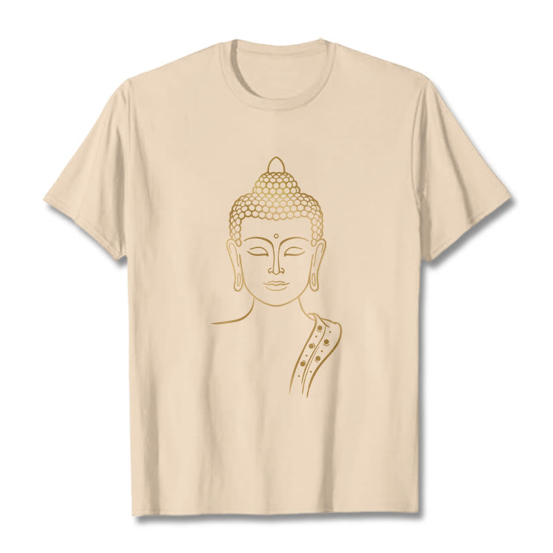 Buddha Stones黄金の仏陀の深い瞑想Tシャツ - ビスク - 2XL - image 10