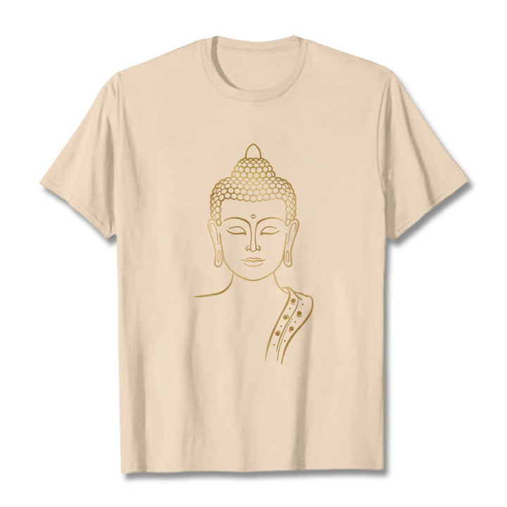 Buddha Stones黄金の仏陀の深い瞑想Tシャツ - ビスク - 2XL - image 10