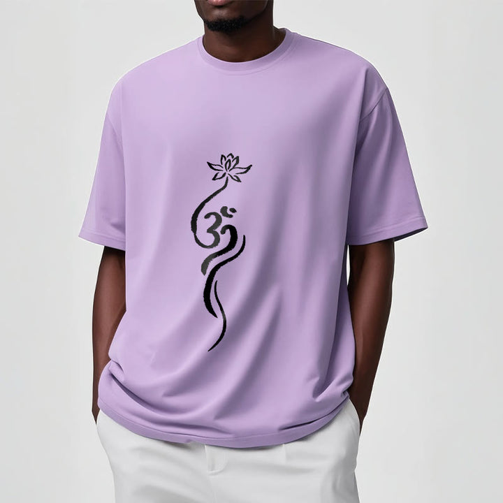 Buddha Stonesと蓮の花のオームデザインTシャツ - image 17