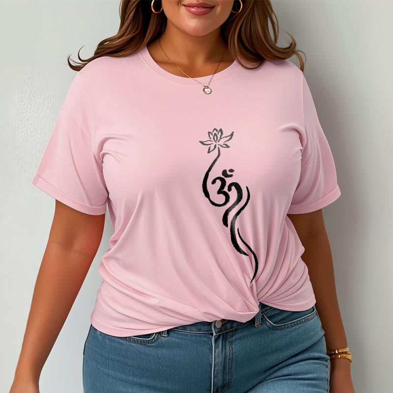 Buddha Stonesと蓮の花のオームデザインTシャツ - image 13