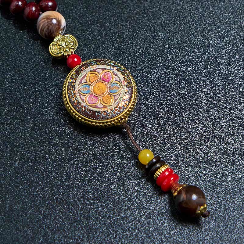 Buddha Stonesチベット手作りウッドビーズオーム・マニ・パドメ・フムサマンタバドラ菩薩純度ネックレスペンダント - image 17
