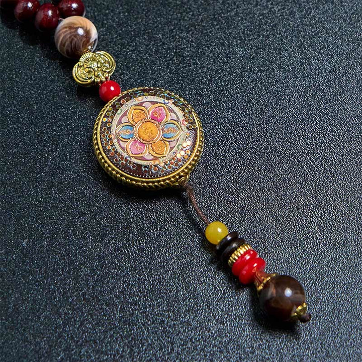 Buddha Stonesチベット手作りウッドビーズオーム・マニ・パドメ・フムサマンタバドラ菩薩純度ネックレスペンダント - image 17