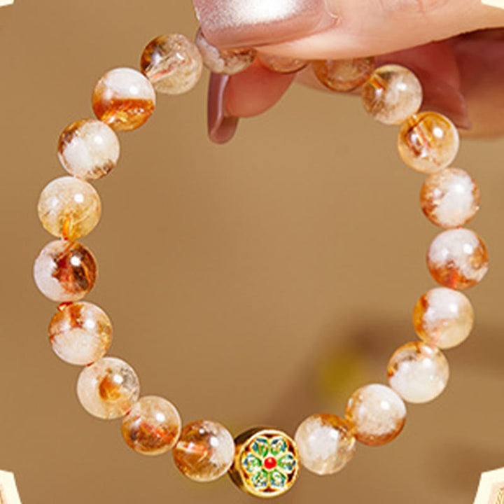 Buddha Stones999スターリングシルバー シトリンオーム・マニ・パドメ・フム守護ブレスレット - image 3