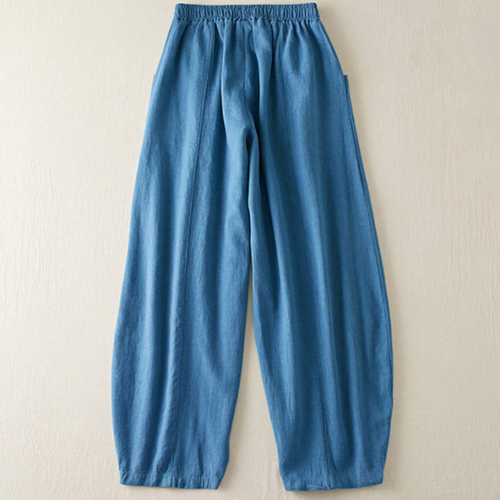 Buddha Stones無地 コットンリネン レディース ポケット付きパンツ - image 17