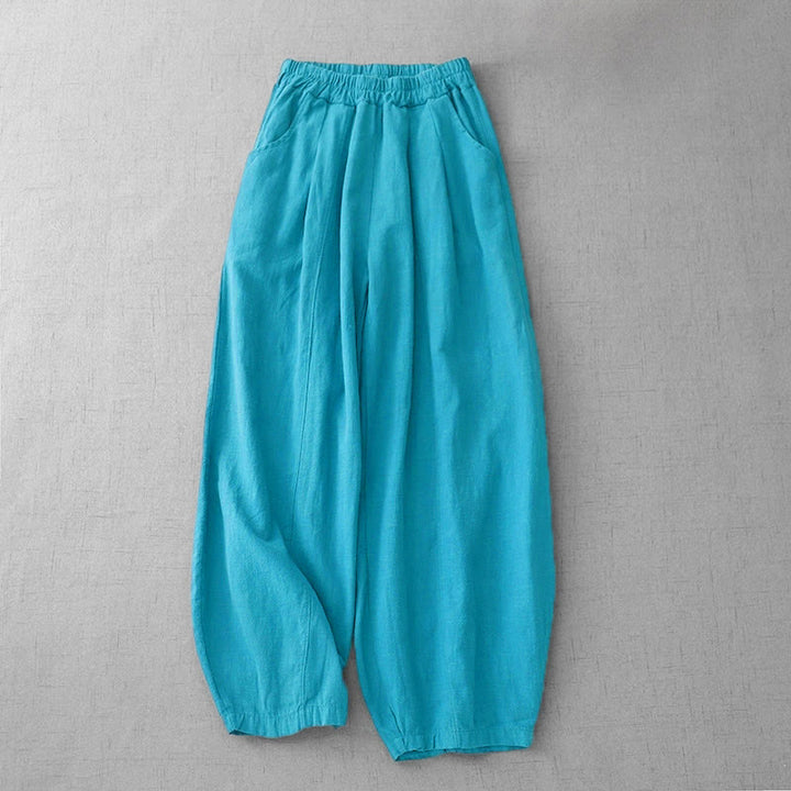 Buddha Stonesカジュアル 無地 7-8丈 レディース ハーレムパンツ ポケット付き - ダークターコイズ - US8-10，UK/AU12-14，EU40-42 (2XL) - image 11