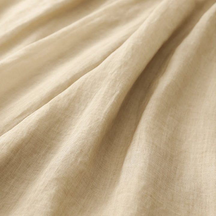 Buddha Stones通勤用 無地 レース刺繍デザイン コットン レディース ワイドレッグ クロップドパンツ ポケット付き - image 19