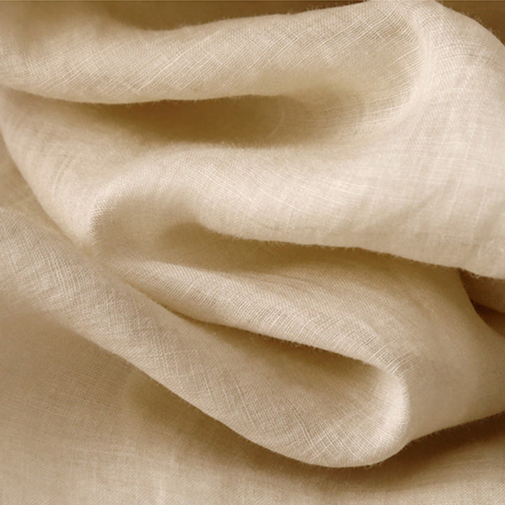 Buddha Stones通勤用 無地 刺繍 ドローストリング レディース ワイドレッグ アンクル丈 コットンパンツ ポケット付き - image 3