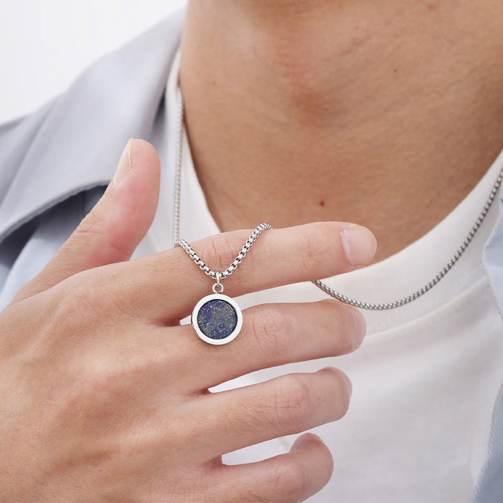 Buddha Stones天然石 ターコイズ タイガーアイ ラズライト ラピスラズリ マラカイト チタン鋼 浄化ネックレス ペンダント - image 20