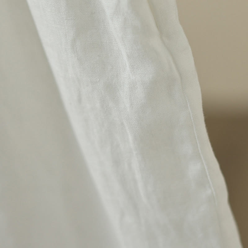 Buddha Stones通勤用 レトロ 無地 レース パッチワークデザイン 7-8丈 レディース ワイドレッグ コットンパンツ ポケット付き - image 21