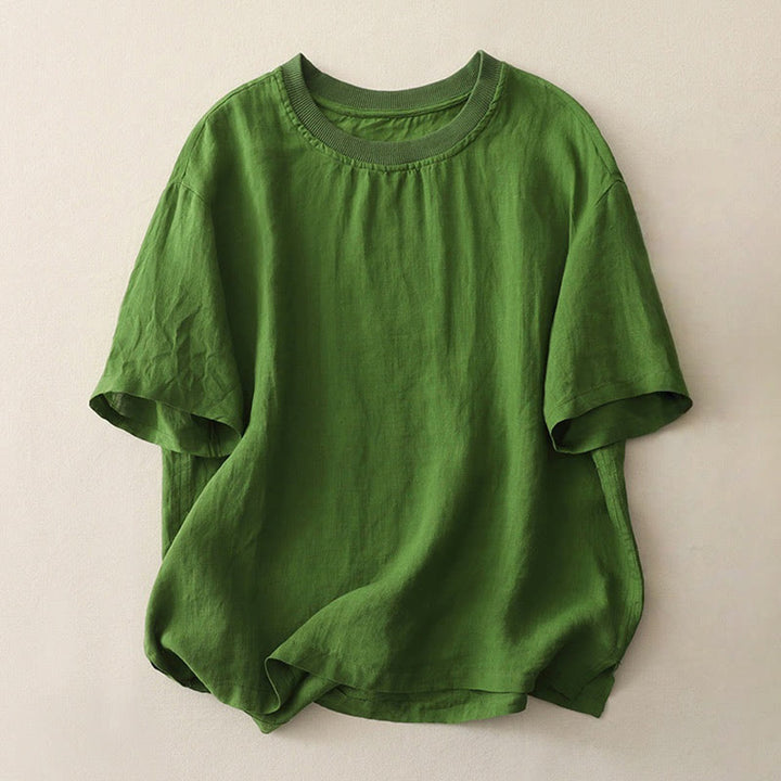 Buddha Stonesプレーンステッチクルーネックデザインレディースポリエステル半袖シャツ - フォレストグリーン - US14、 UK/AU18、 EU46 (2XL) - image 16