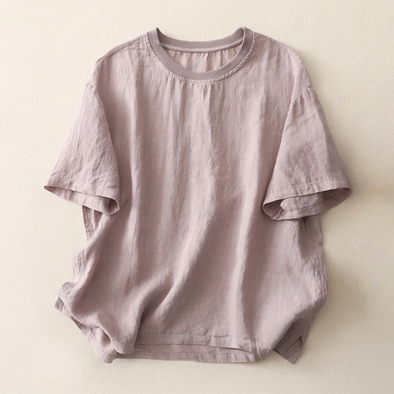 Buddha Stonesプレーンスレッドクルーネックデザイン レディース ポリエステル 半袖シャツ - アザミ - US14、 UK/AU18、 EU46 (2XL) - image 20